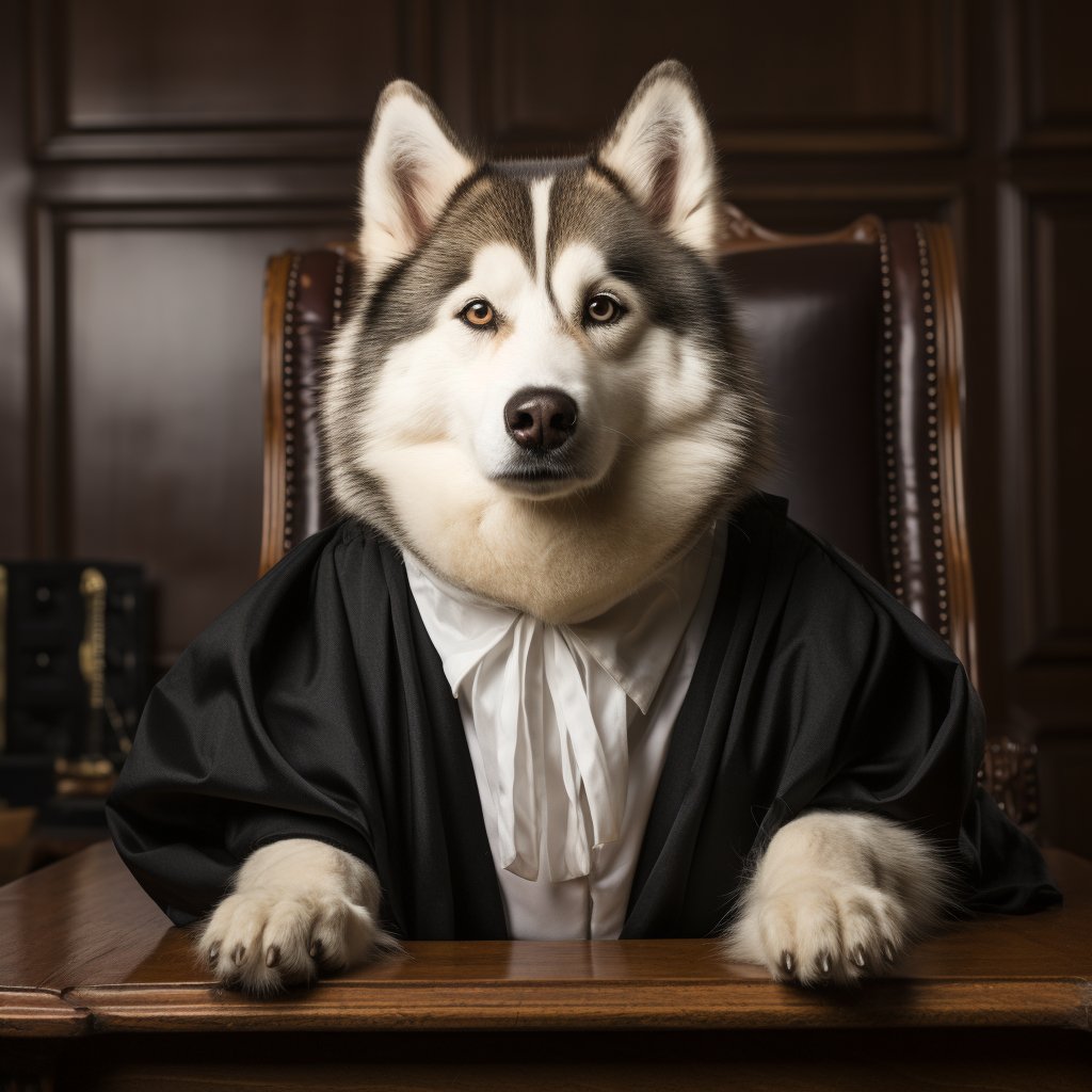 Honorable Justice The Dog Portrait Art