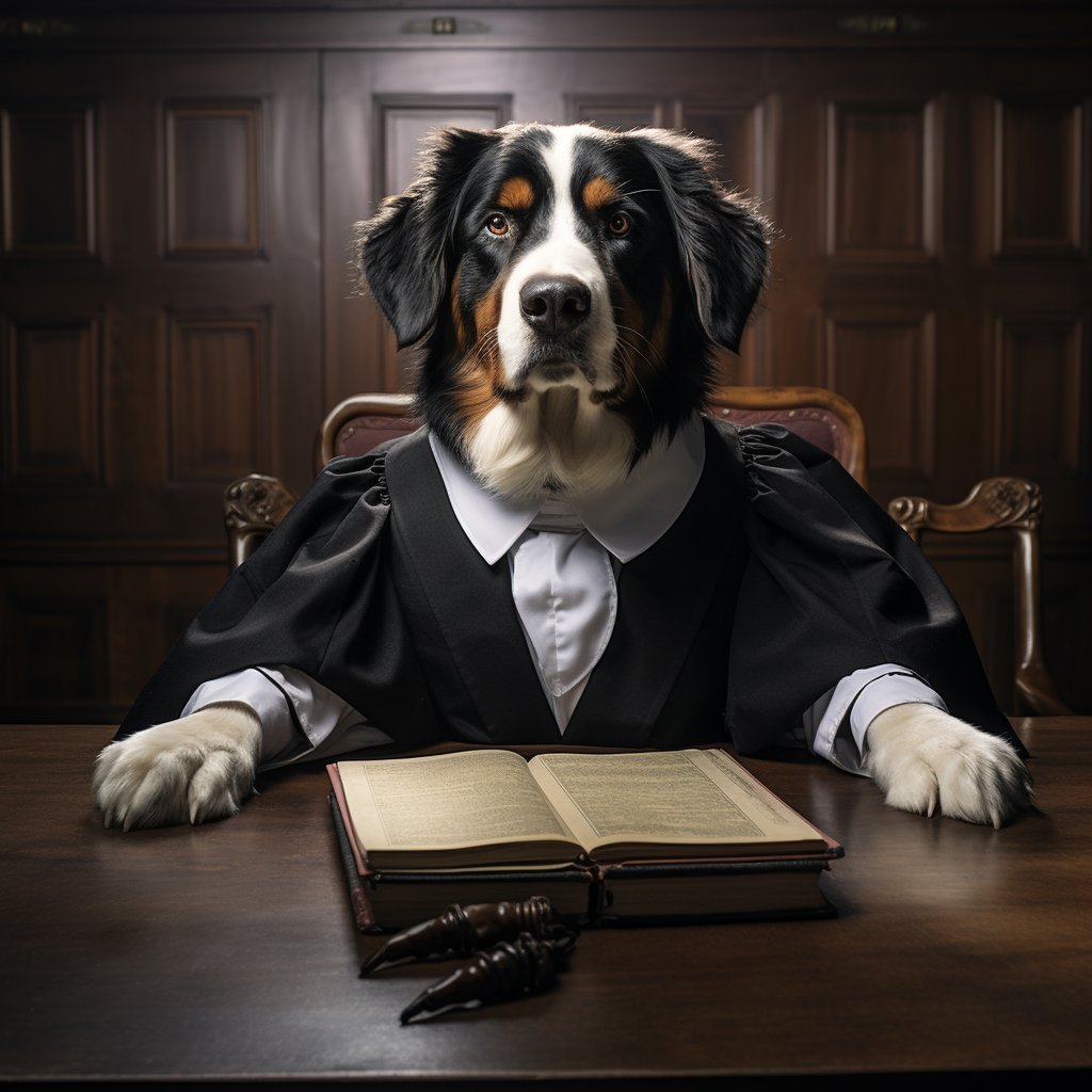 Judge'S Robe And Dignity Fine Art Dog Portrait Photography