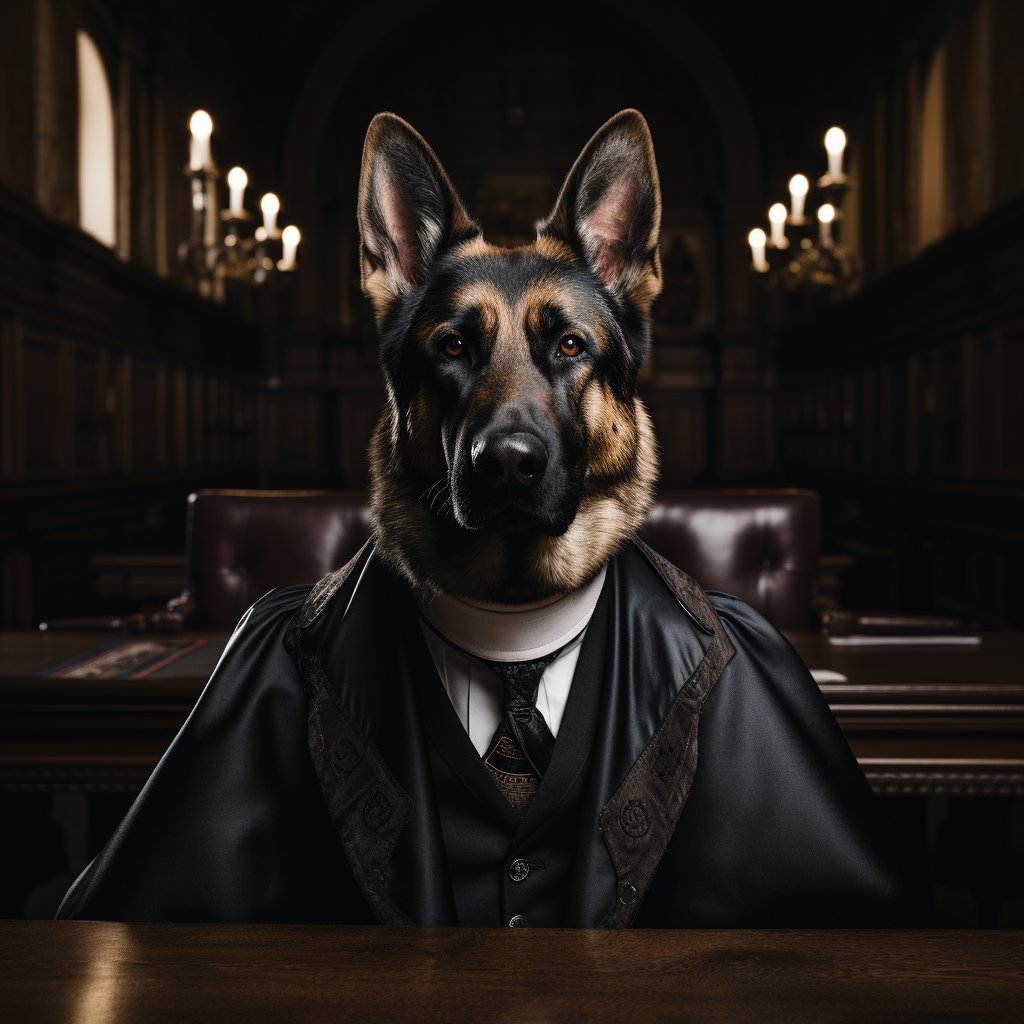 Legal Iconography Shots Dog Canvas To Print