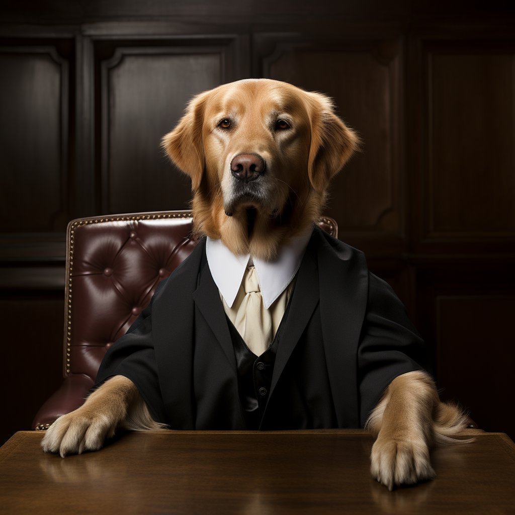 Supreme Court'S Dignity Framed Dog Canvas Prints