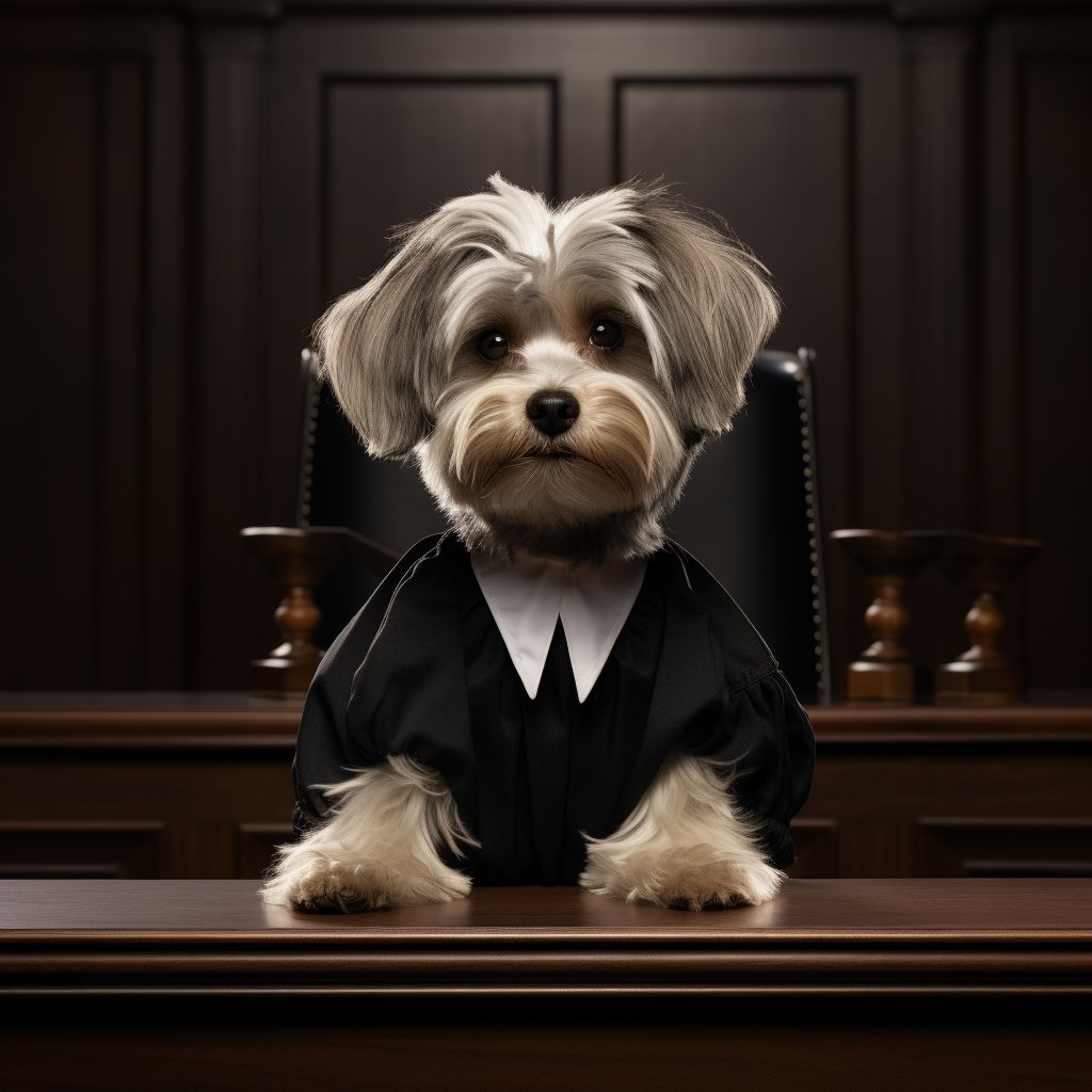 Courtroom Justice Pics Dog Canvas Print On Demand