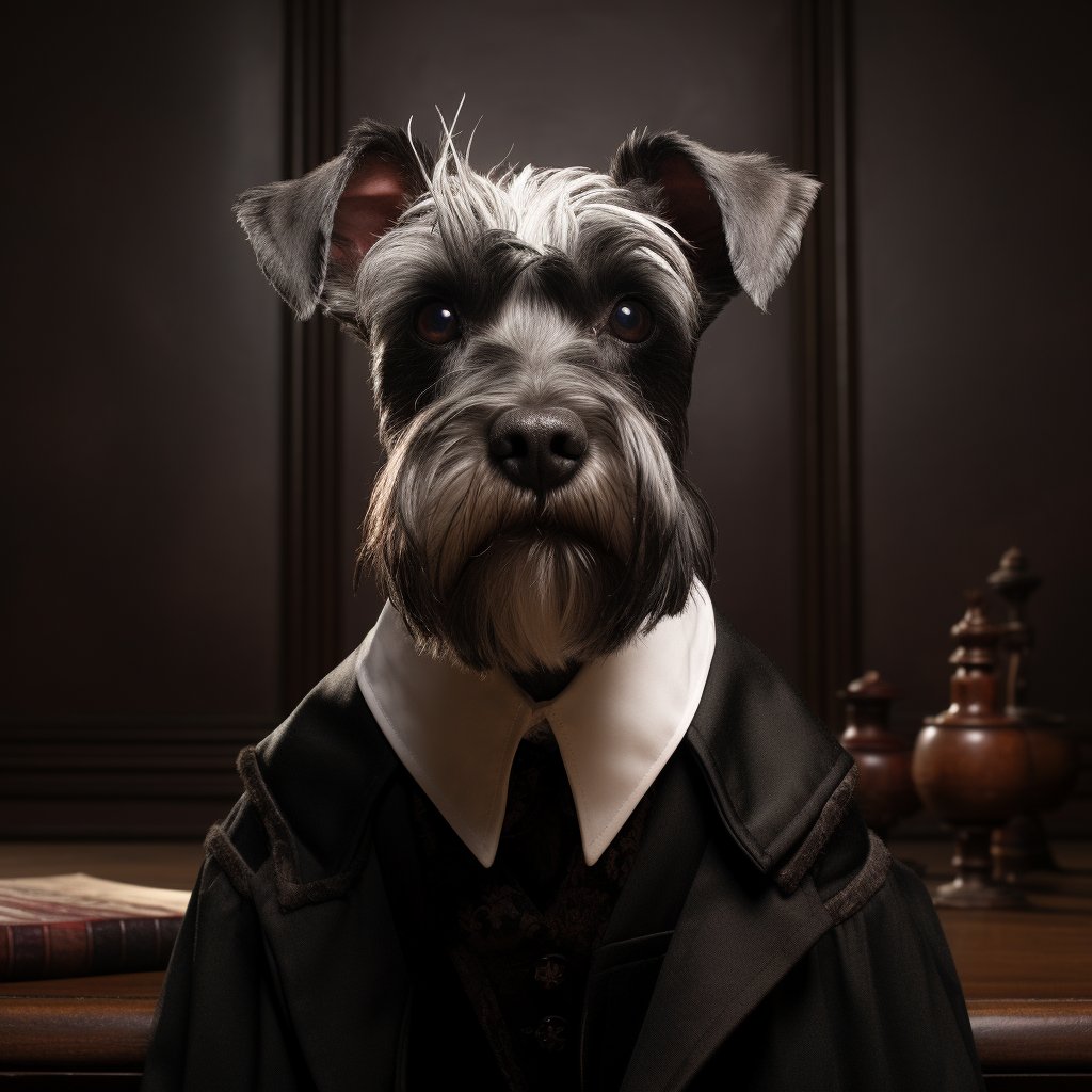 Wise Adjudicator Dog Canvas Image Png