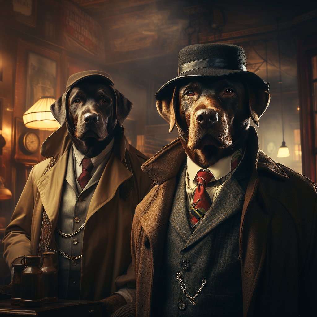 Detective Digital Images Download Pet Canvas Paintings Custom