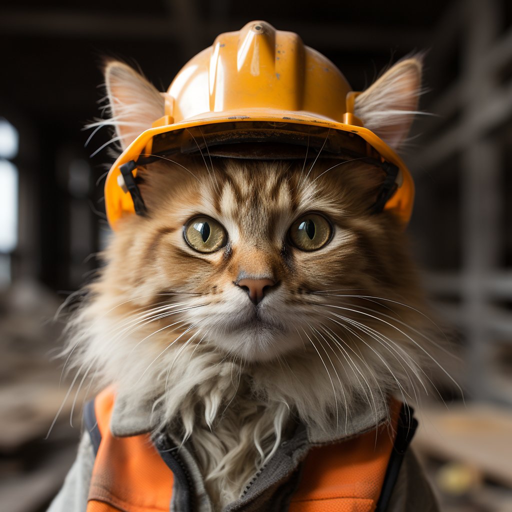 Public Infrastructure Planner Cat Character Art Image