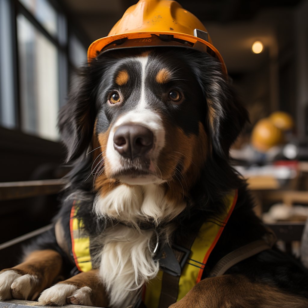 Building Materials Expert Dog Canvas Art Photography