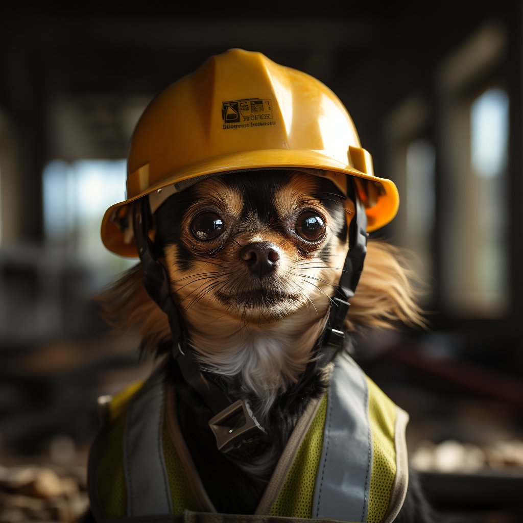 Pioneering Architect Human Dog Canvas Art