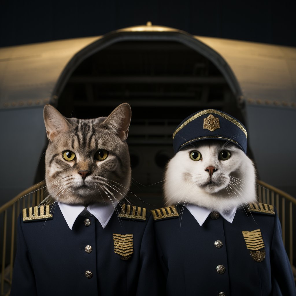 Dedicated Pilot Large Cat Art Photo