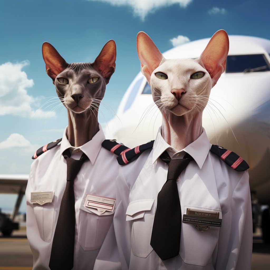 Charismatic Pilot Cool Cat Artwork Photo