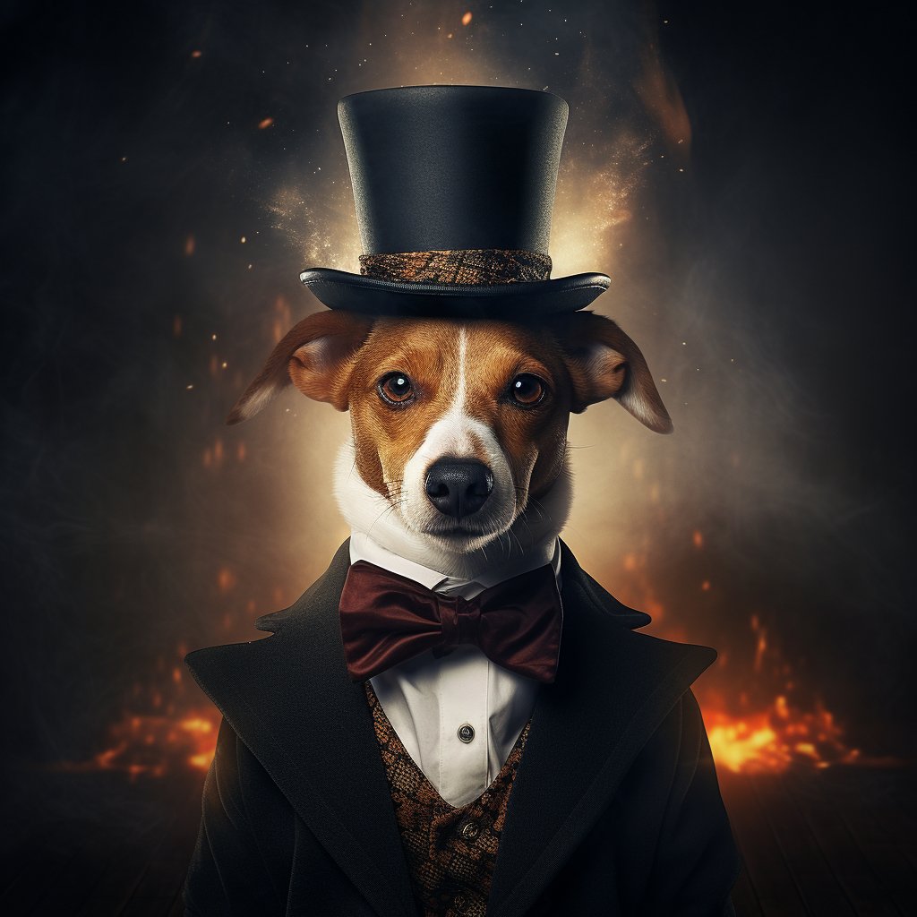 Magic Magician Dog Canvas Art Image Custom