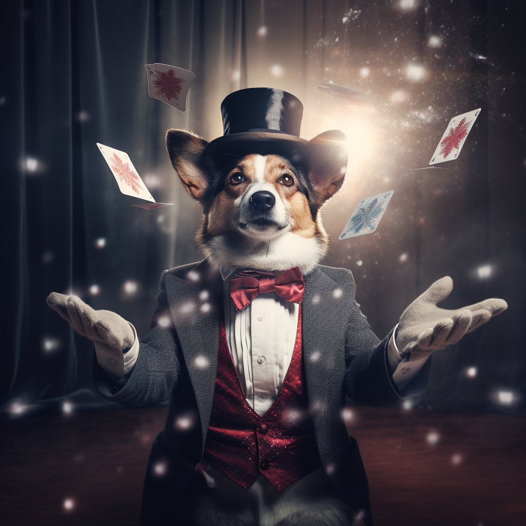 The Ultimate Magician Dog Art Photo