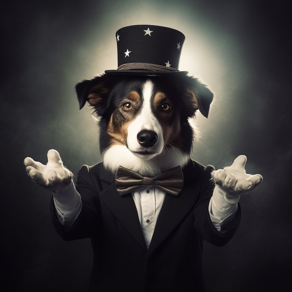 Party Magician Dog Painting Art Photo