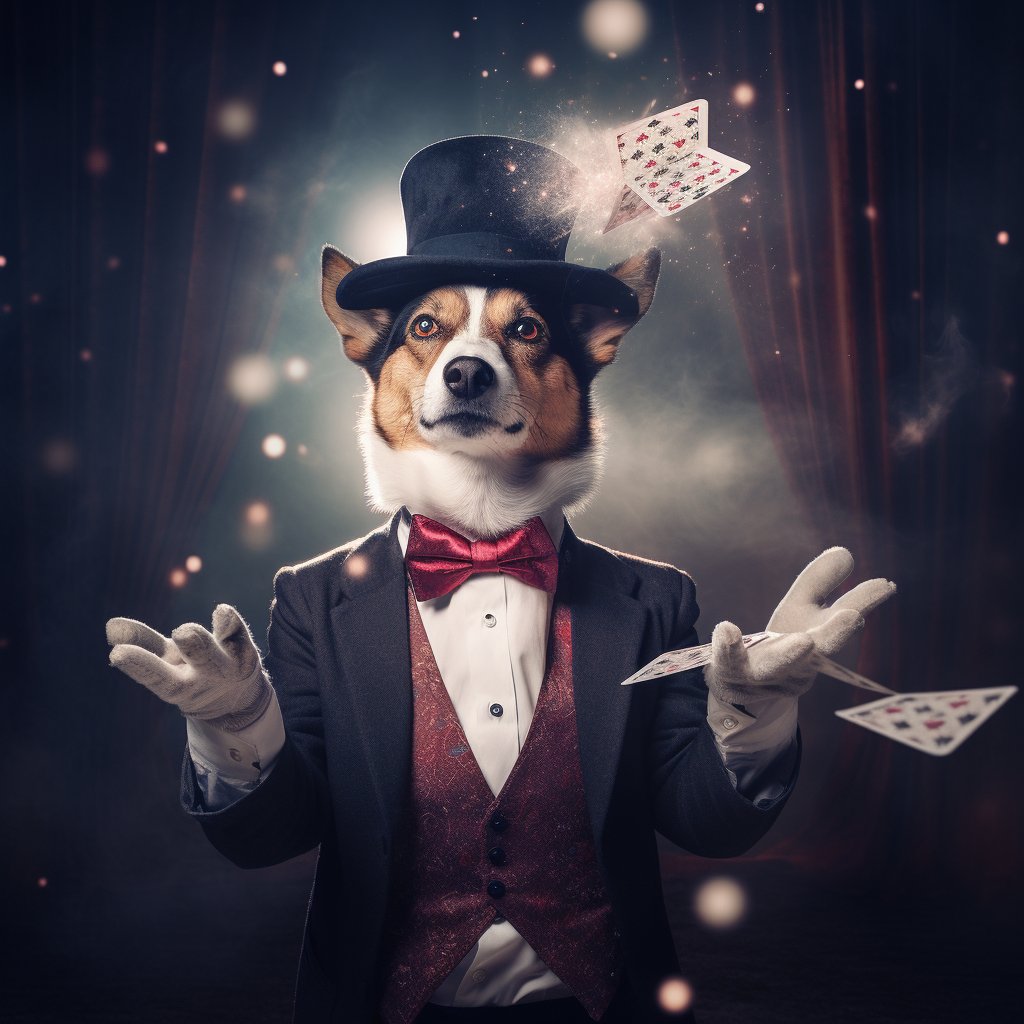 Asian Magician Dog Wall Art Photo