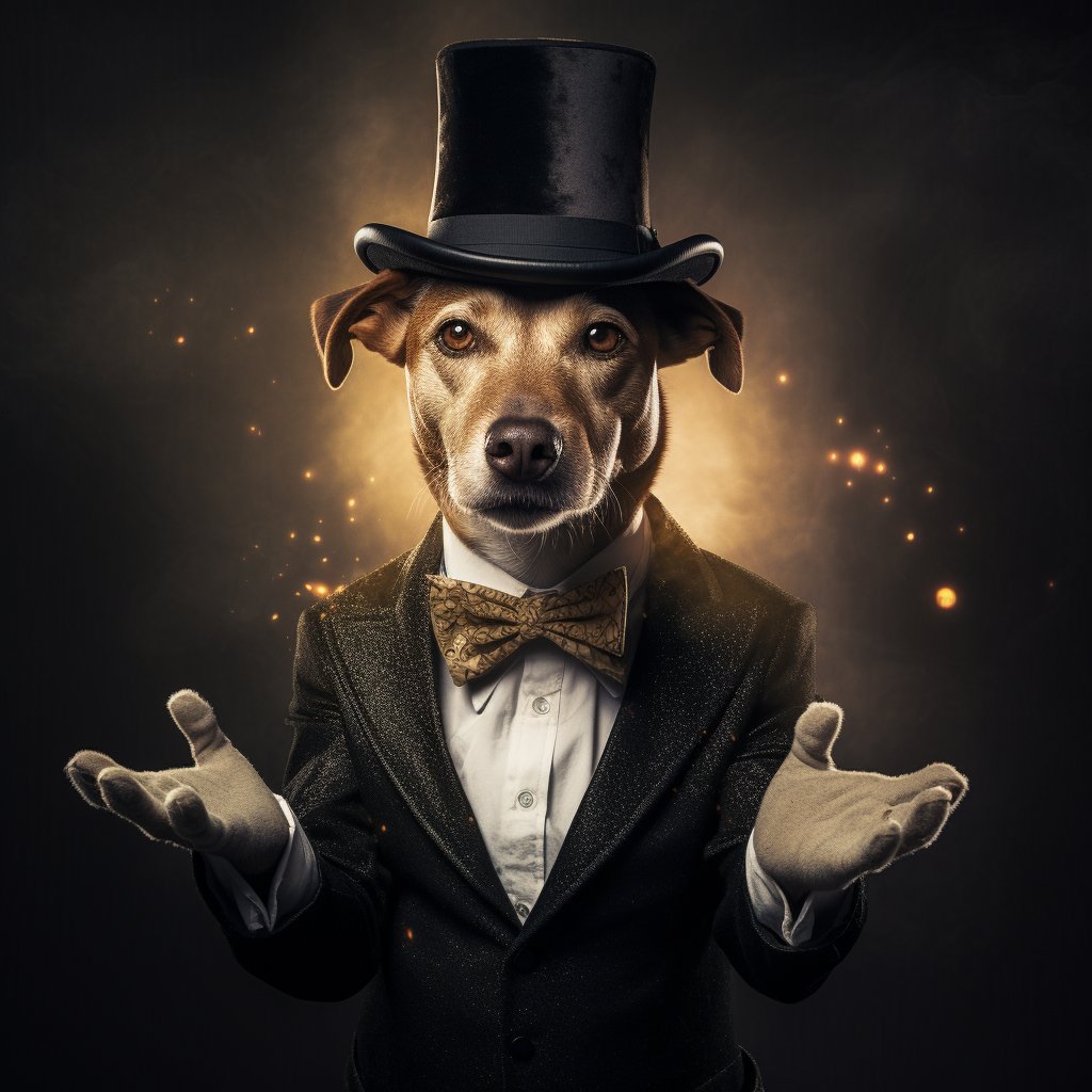 Court Magician English Bulldog Art Photo