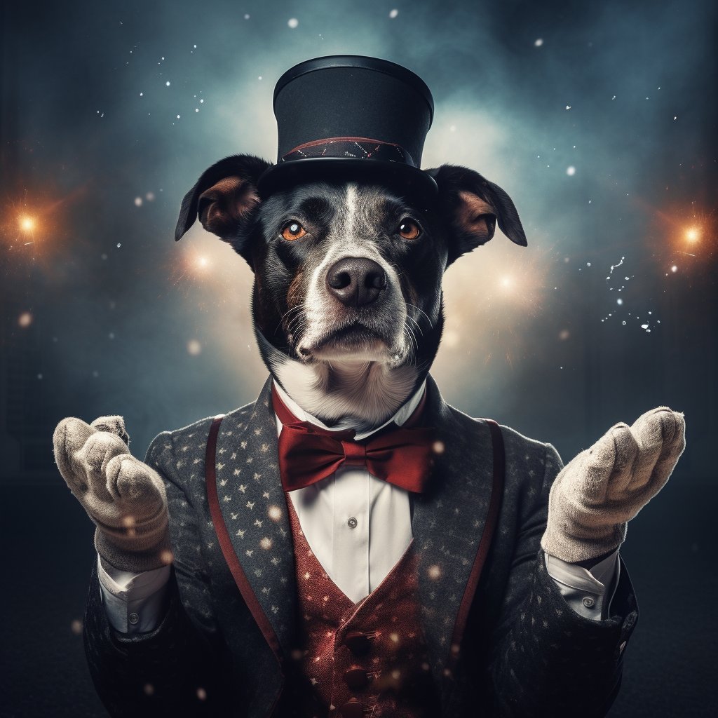 Magician Canvas Contemporary Dog Art Photo