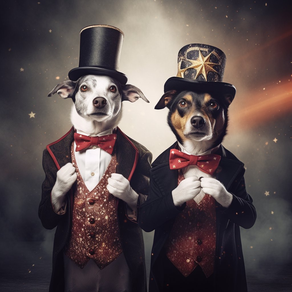 Bgt Magician Canvas Dog Photo Art Photo