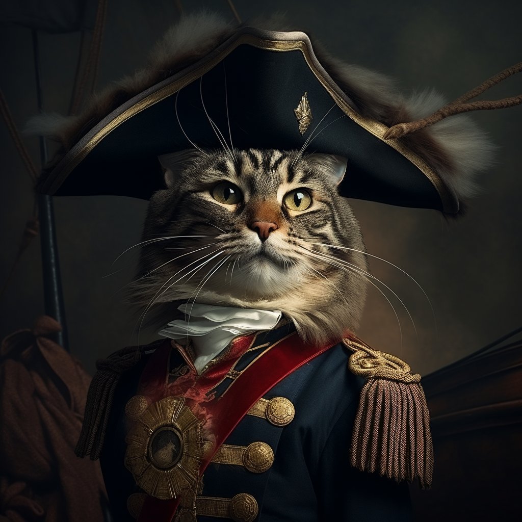 Charismatic Admiral Human Dog Art Photo