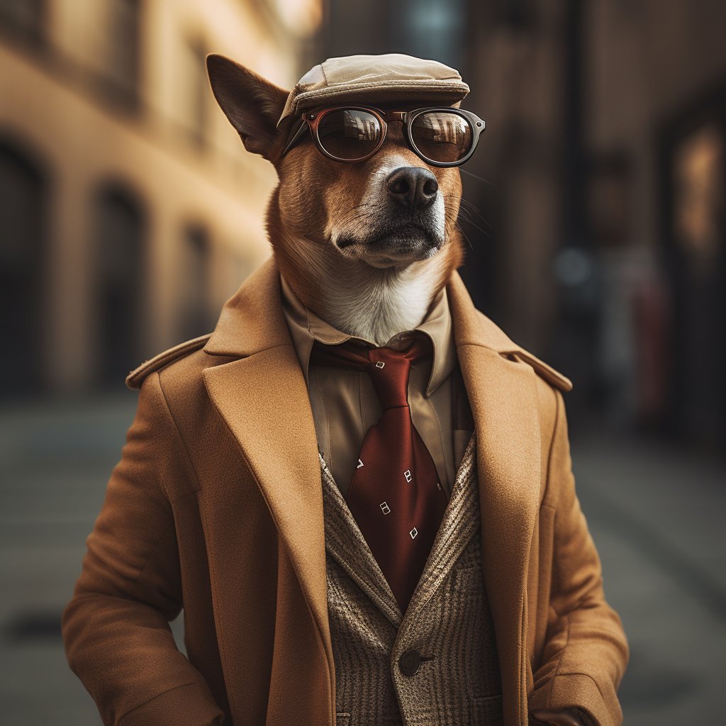 Contemporary Dog Fashion Art Pic