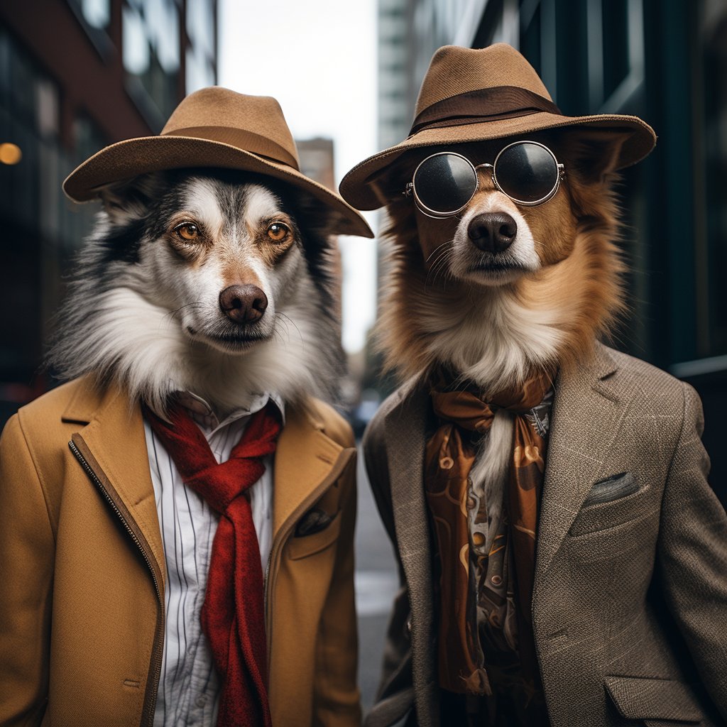 Dogs As Humans Fashion Art Pic