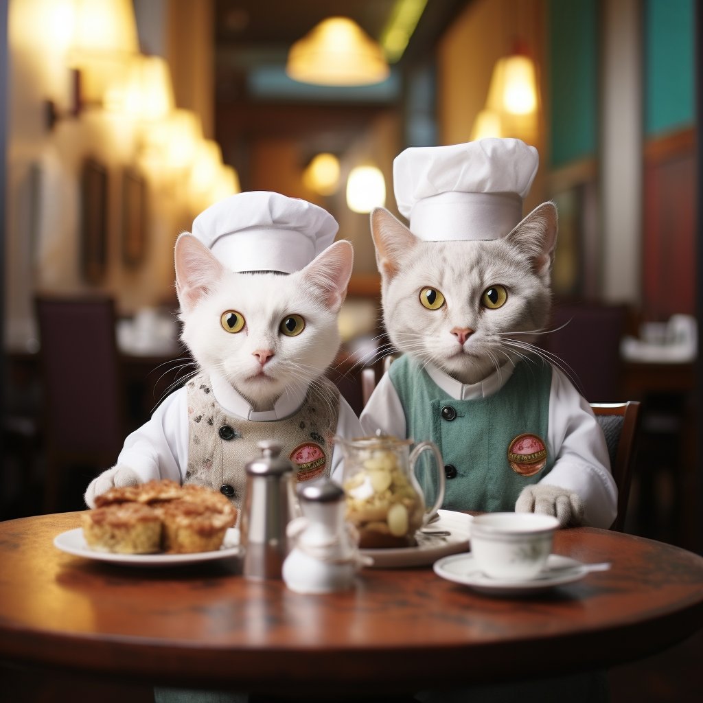 Energetic Waiter The Cat Art Pic