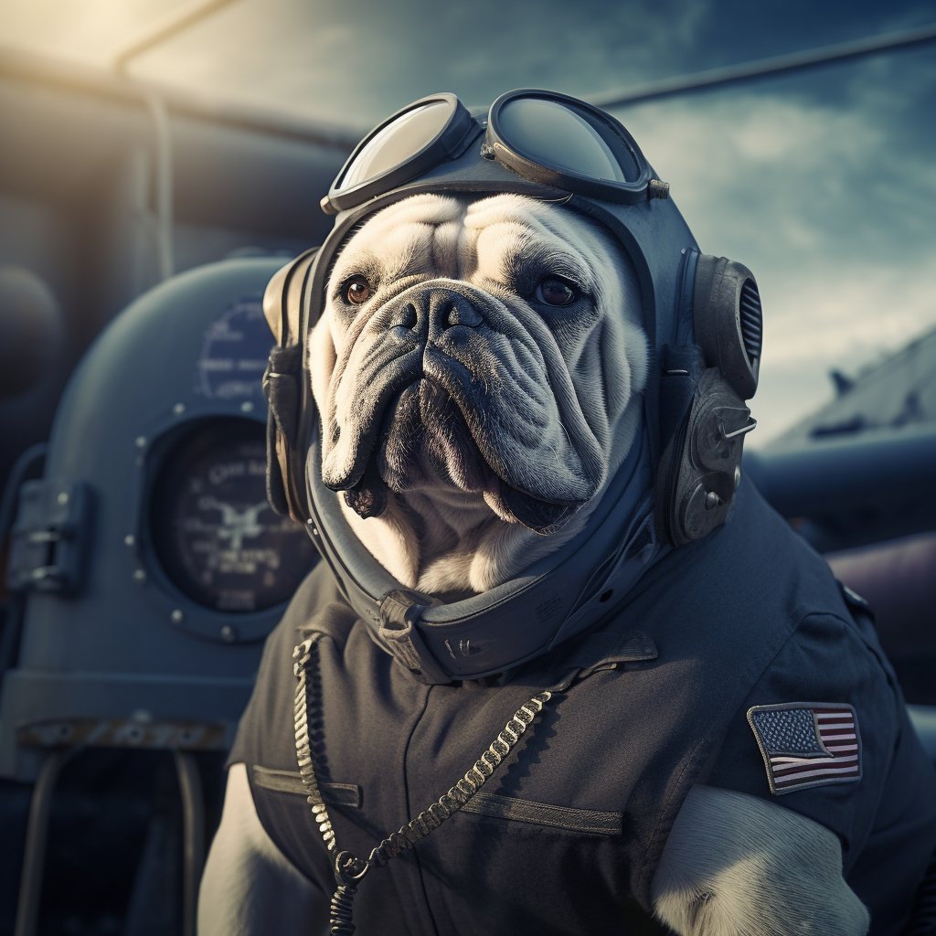 Skilled Pilot Art For Dog Pic