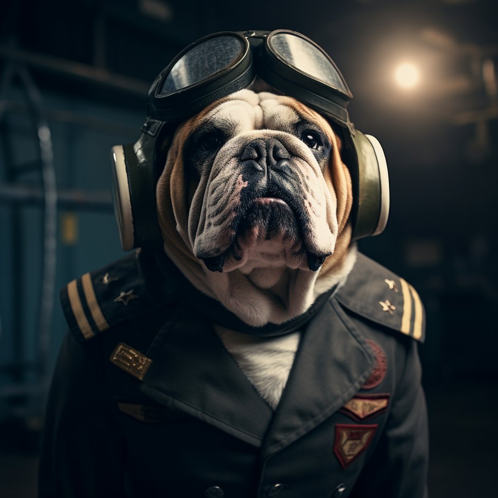 Experienced Aviator Dog Of Art Pic