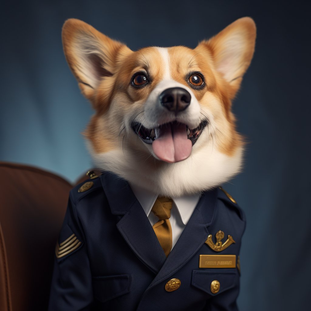 Veteran Pilot Personalized Dog Canvas Art Pic