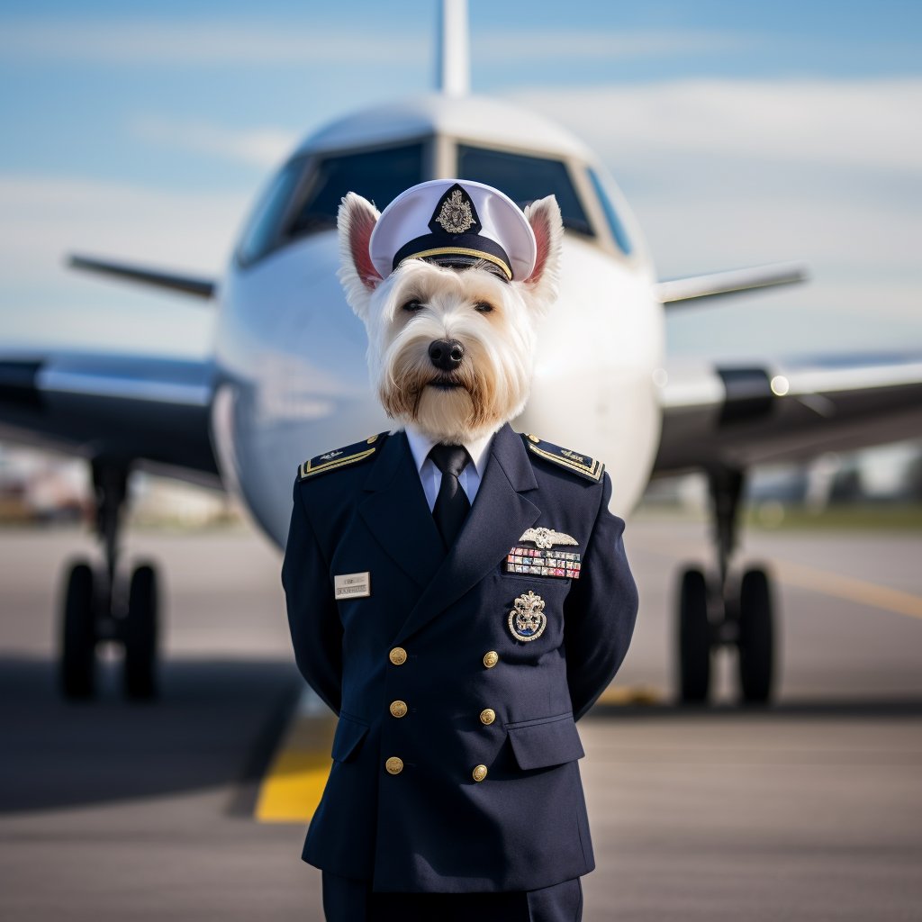 Expert Airman Dog Digital Artwork