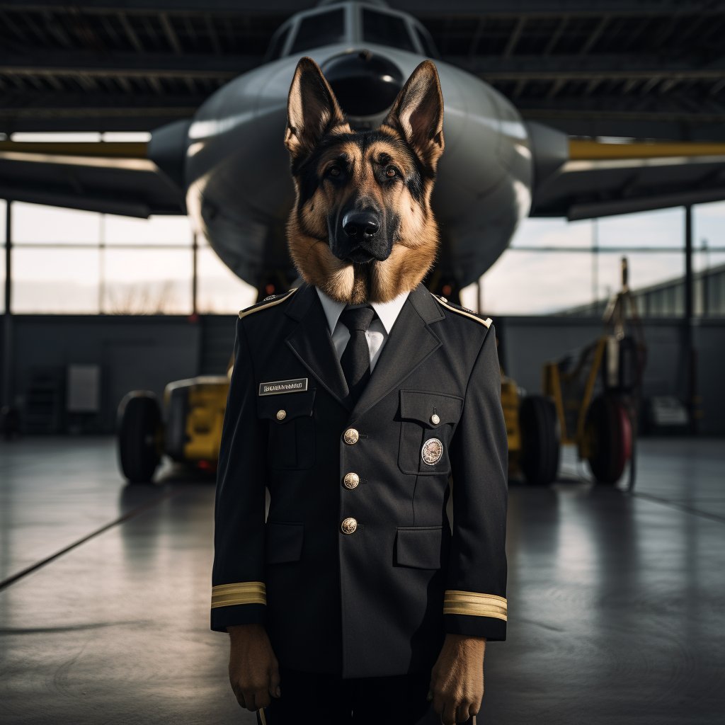 Exceptional Pilot Cute Dog Digital Art