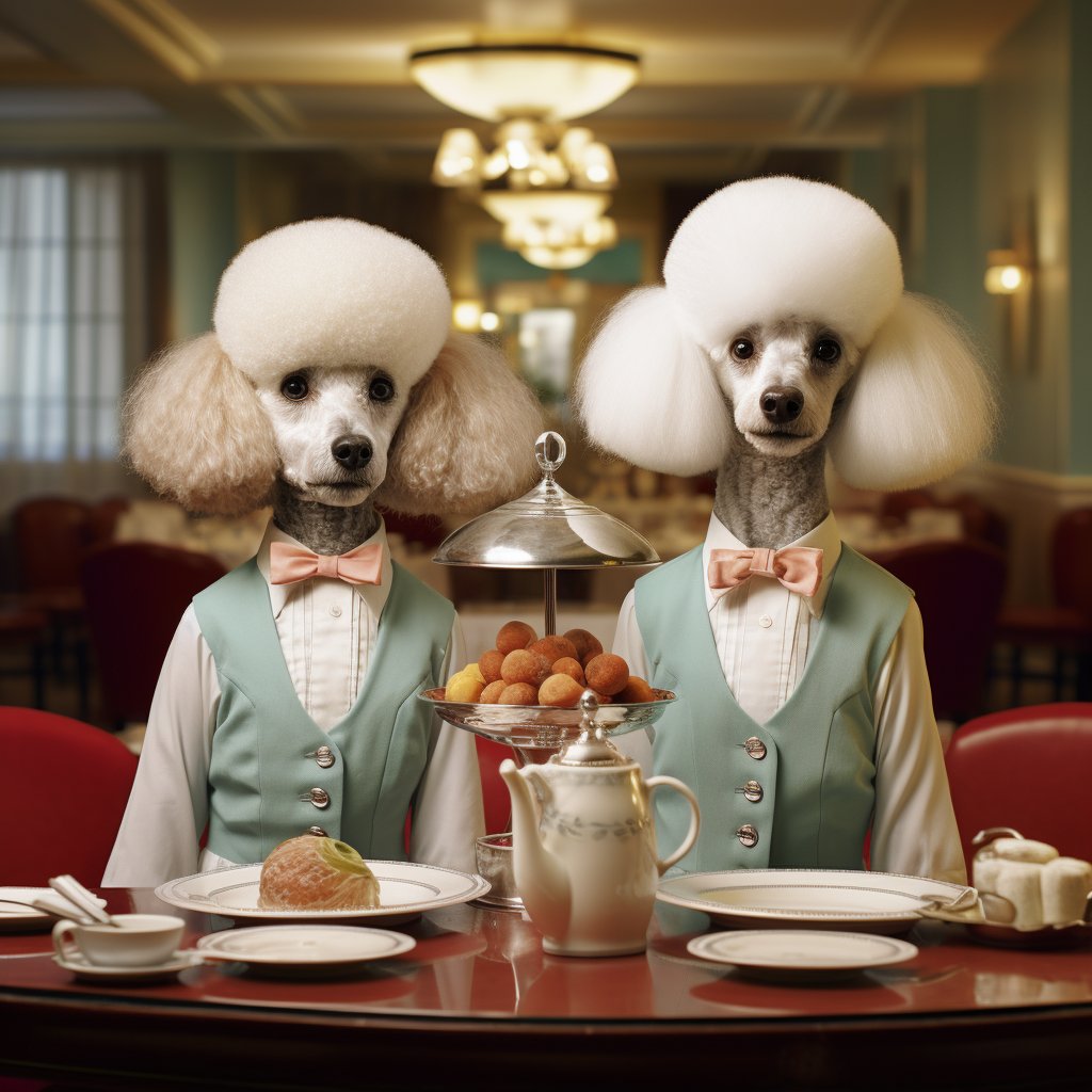 Friendly Banquet Waiter French Bulldog Digital Art Print