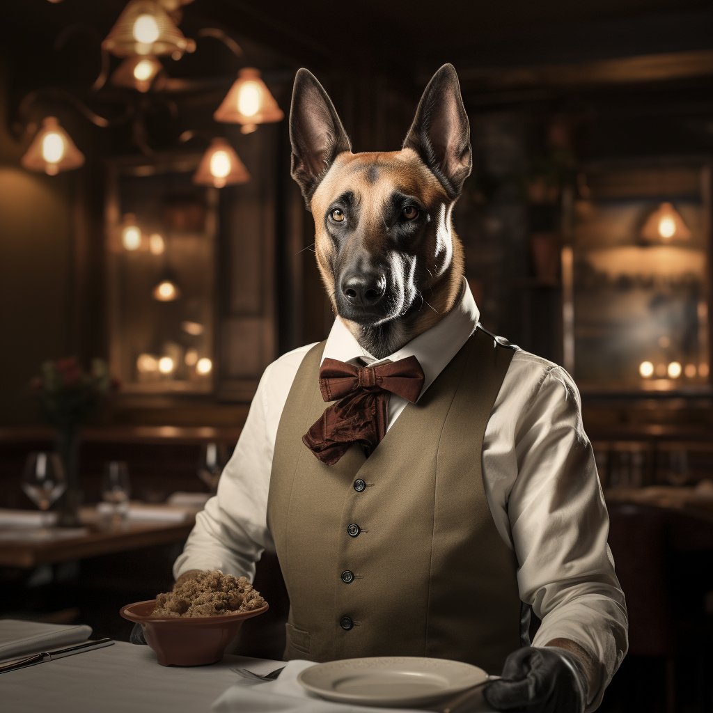 Attentive Server In Action Dog Art Photograph Prints