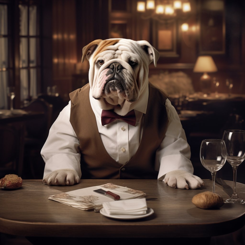 Friendly And Accommodating Waitstaff Digital Art Photograph Dog