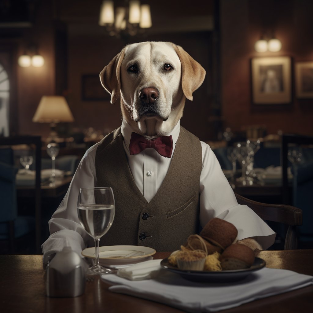 Hardworking Service Personnel Realistic Dog Art Photograph