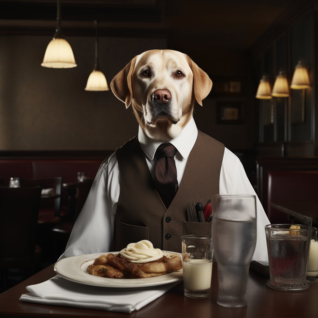 Accommodating Restaurant Staff Sled Dog Art Photograph