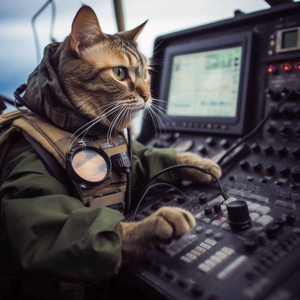 Proficient Signal Expert Cat Cute Art Photograph
