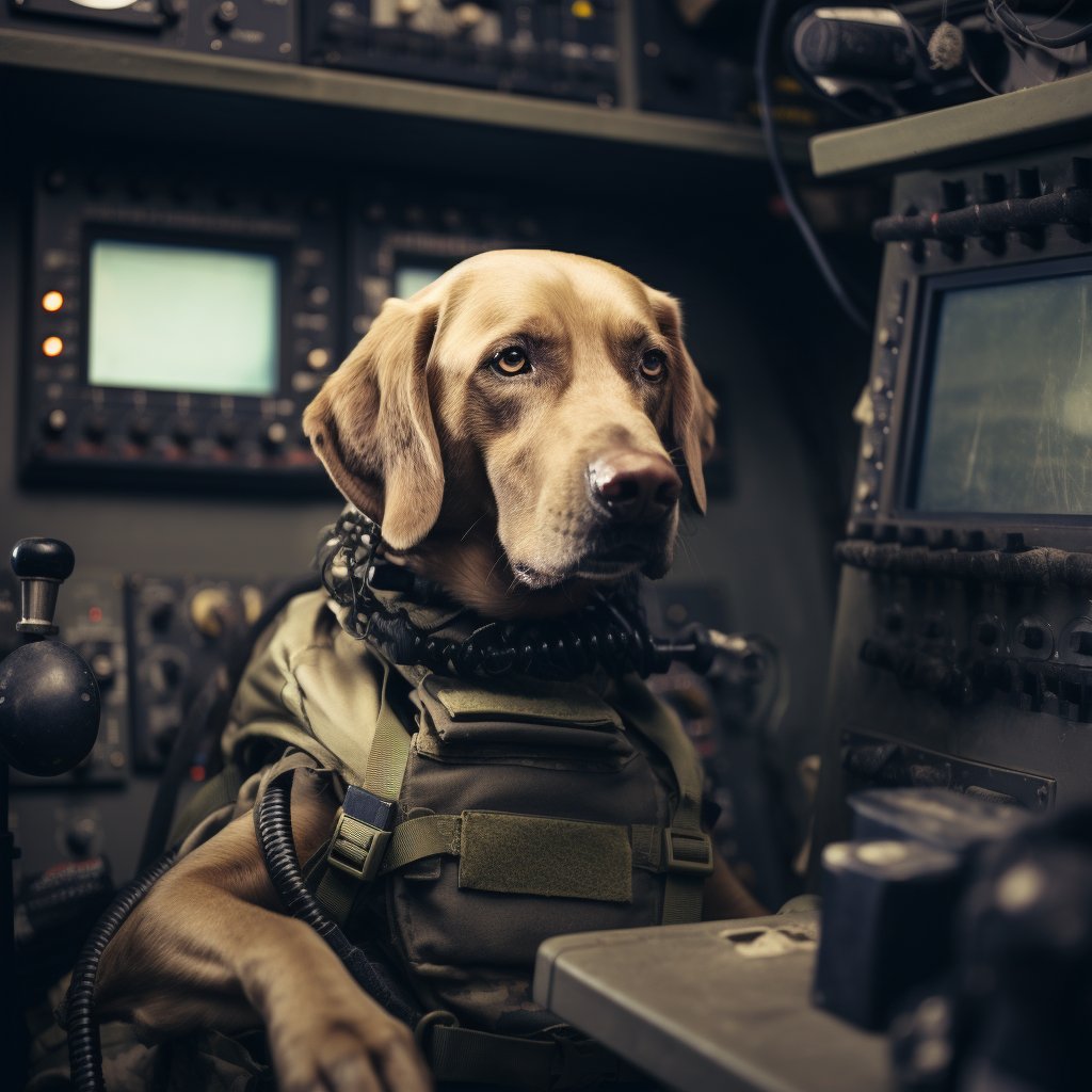 Technically Proficient Signal Soldier Dog Art Prints Cute