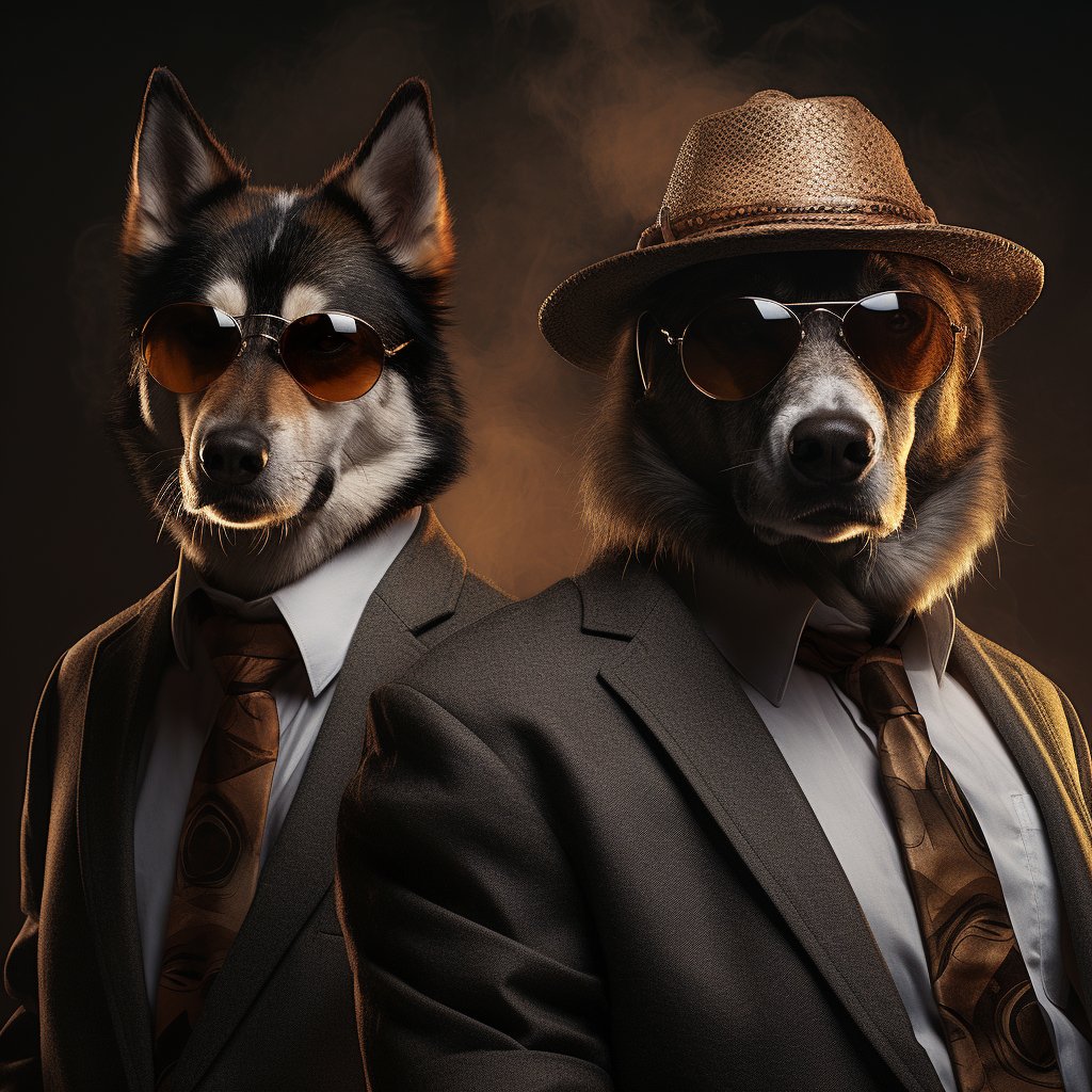 Charismatic Mafia Boss Custom Pet Artwork Image