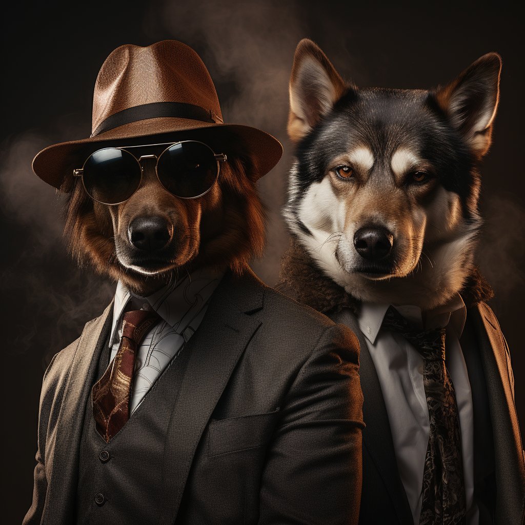Omnipotent Mafia Boss Modern Pet Art Image