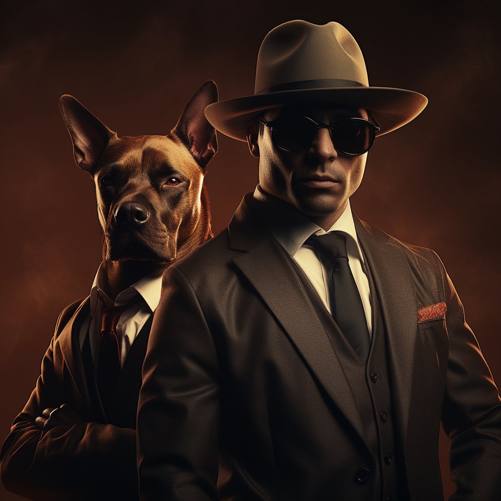 Prolific Mafia Boss Pet Art Photo Portraits