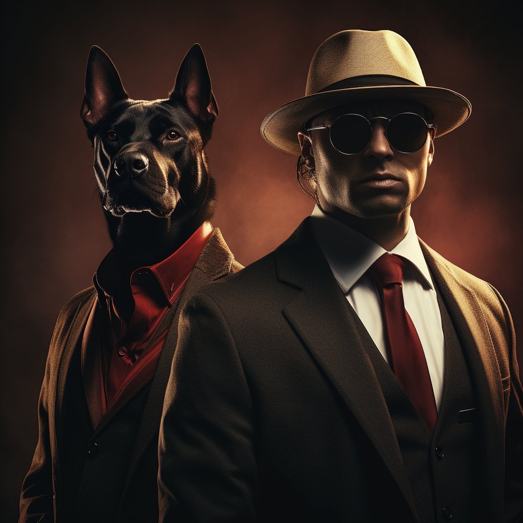 Formidable Mafia Boss Custom Pet Art Photo