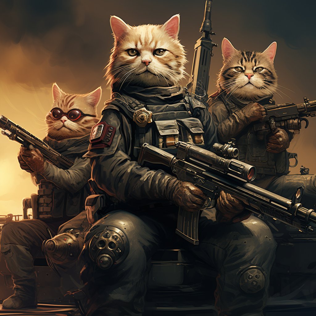 Relentless Machine Gunner Funny Pet Canvas Image