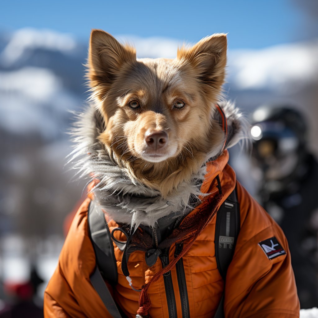 Nature-Seeking Skier Canvas Of Your Pet Portrait