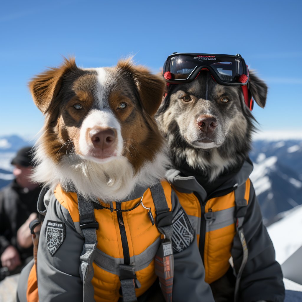 Artistic Telemark Skier Pet Photo Canvas Art Photo