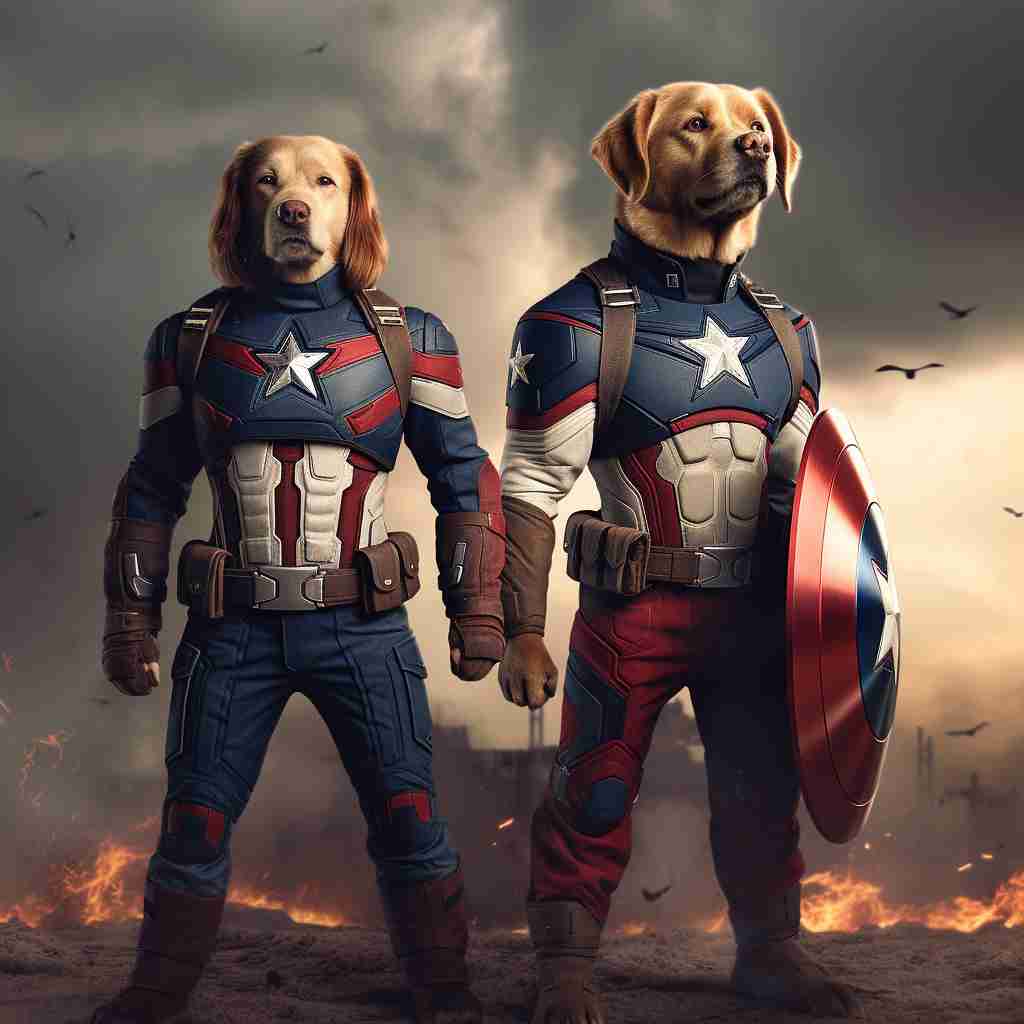 Iconic Captain America Pet Canvas Pictures Diy