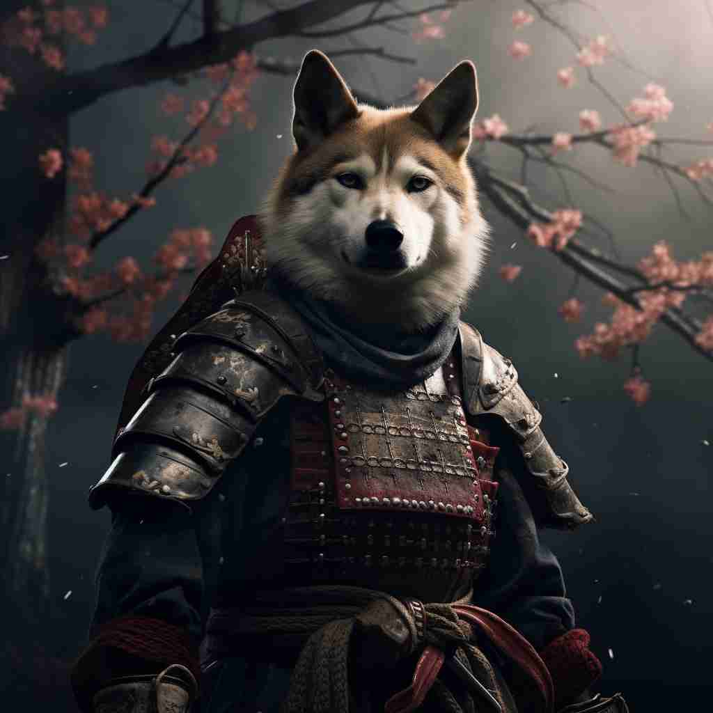 Illustrious Samurai Custom Pet Canvas Portraits Photo
