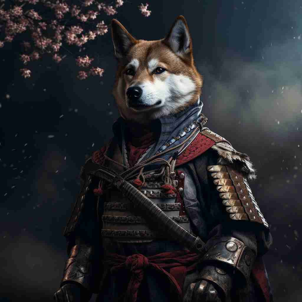 Samurai'S Illustrious Legacy Pet Portrait Painting Wall Art