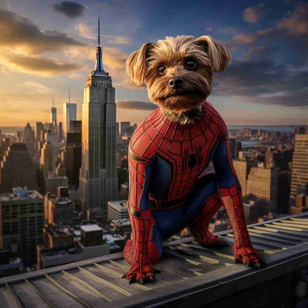 Resilient Spider-Man Personalised Dog Canvas Photo