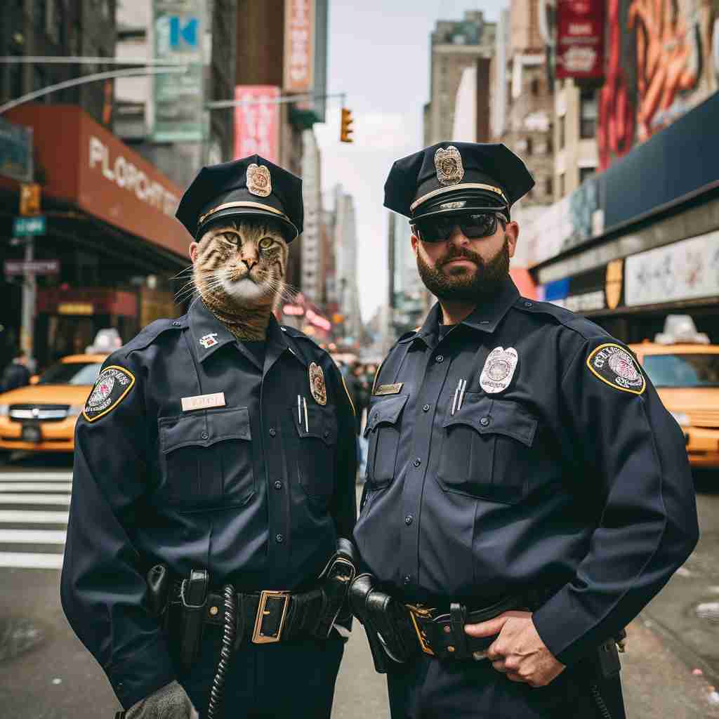 The Policeman Cat Sticker Art Images