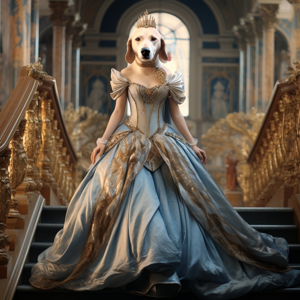 Royal Christmas Splendor: Custom Pet Portraits Fit for a Princess