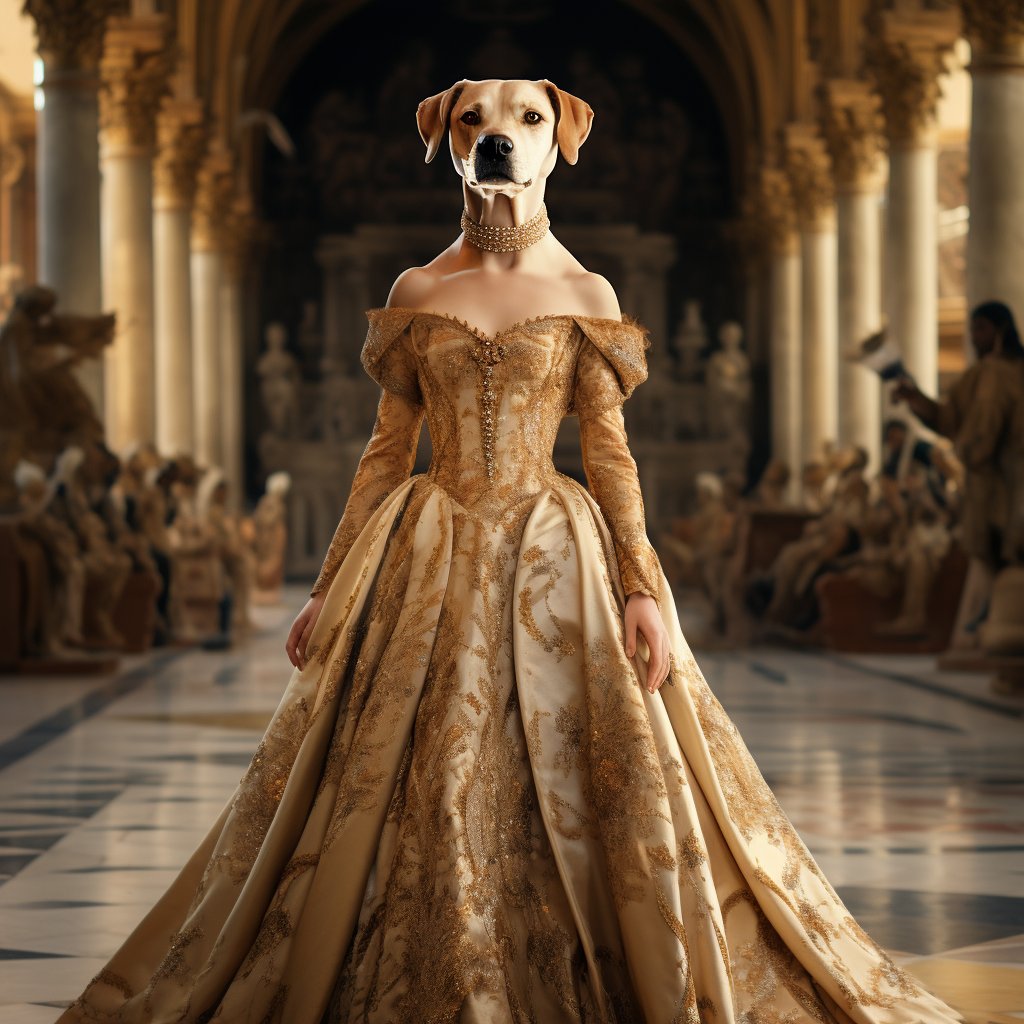 Noble Hound: Renaissance Princess Pet Portraits for Lurcher Enthusiasts