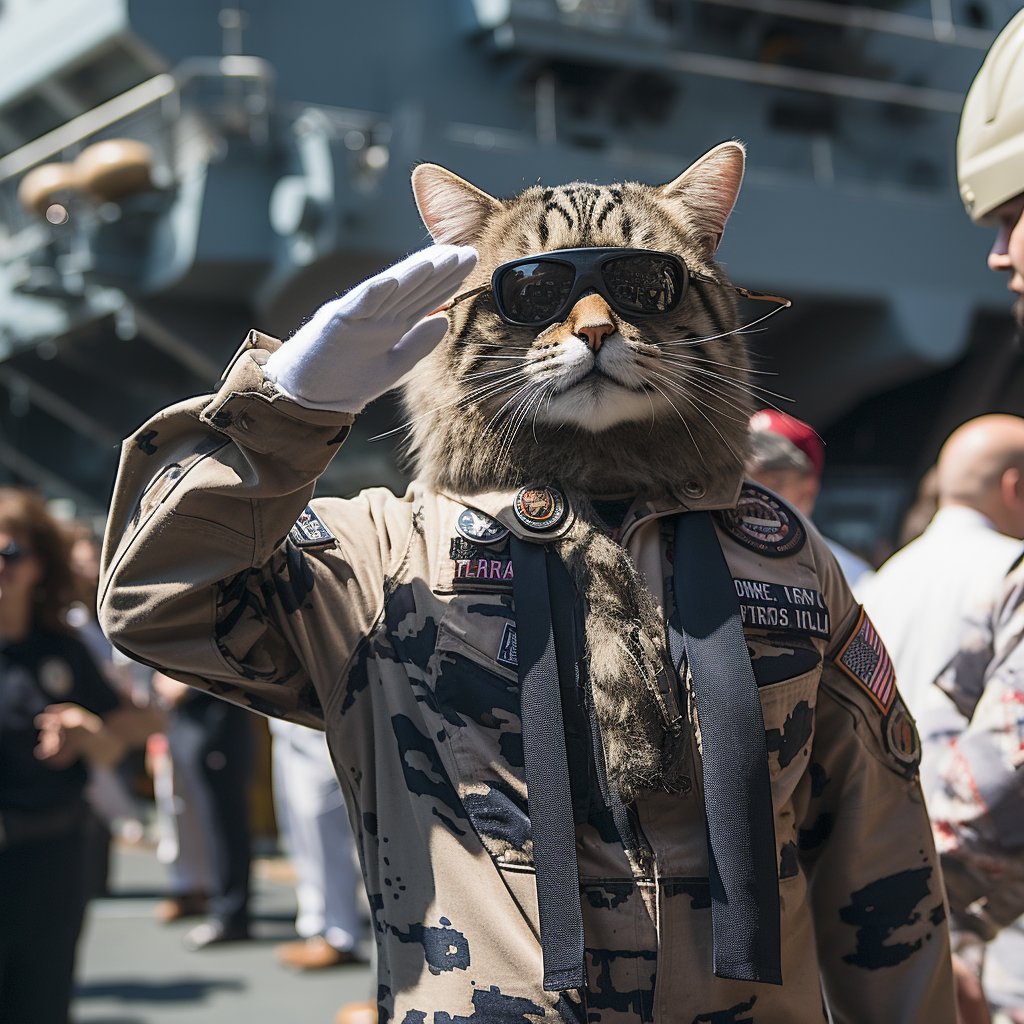 Kitty Art - Nautical Elegance in Feline Form